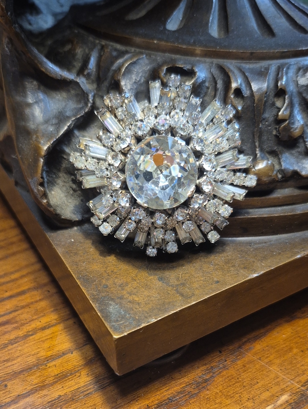 Lilly Dache Rhinestone Pin Brooch Pendant Very RARE